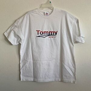 AAA Men’s White Cotton T Shirt with TOMMY Sports Embroidered on Front 2XL NWOT